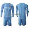 Original Trikotsatz Manchester City Heimtrikot 2021-22 Langarm Für Kinder